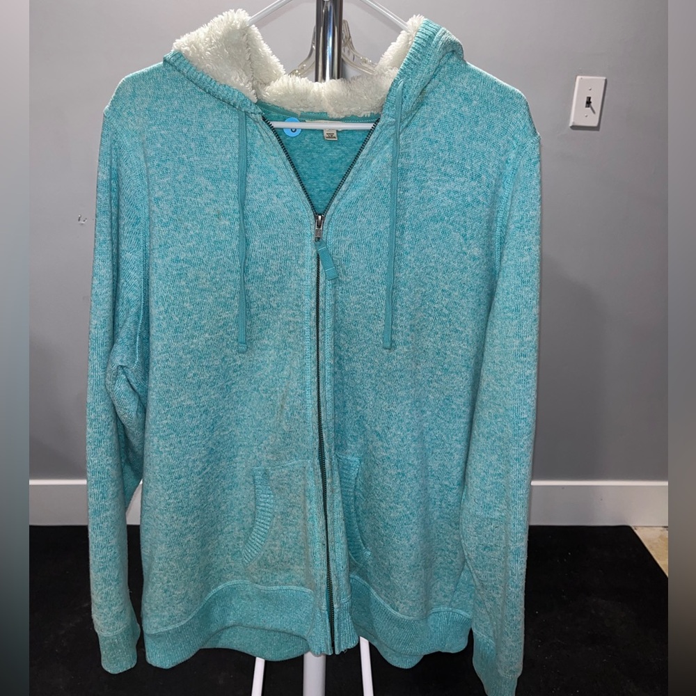Sonoma Teal Zip-Up Hoodie Jacket